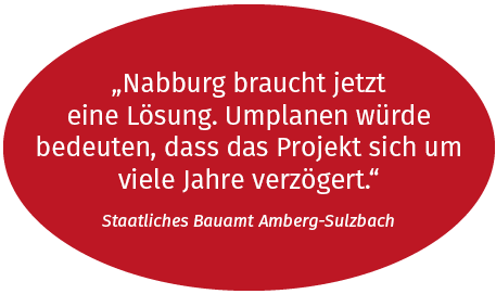 Bahnübergang Nabburg - Zitat Bauamt